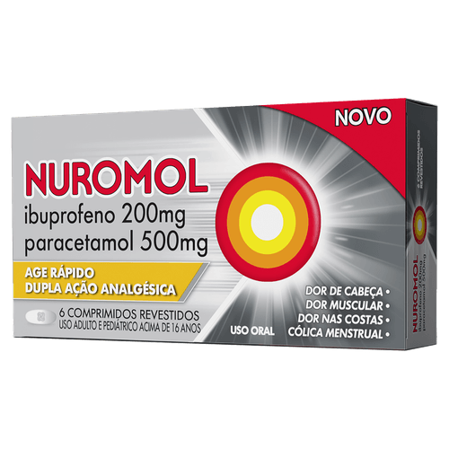 Analgésico Nuromol 200mg + 500mg 6 Comprimidos