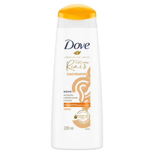 Shampoo Baixo Sulfato DOVE Texturas Reais Cacheados 200 ml