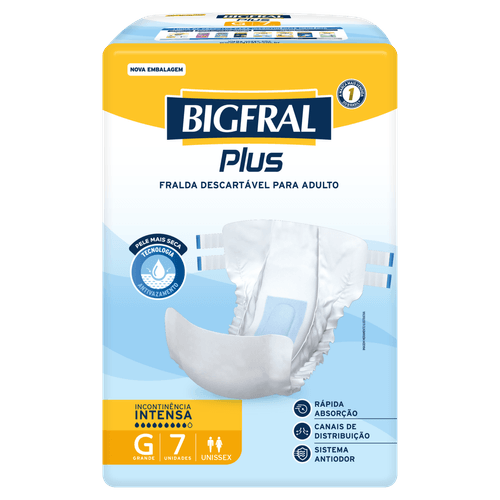 FRALDA GERIÁTRICA BIGFRAL REG PLUS G 7UN