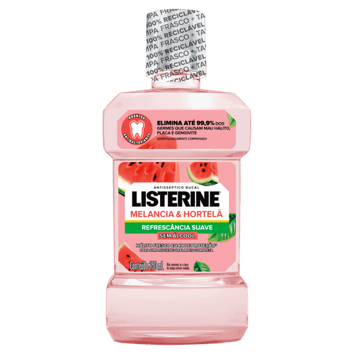 Enxaguante Bucal Listerine Melancia & Hortelã Zero Álcool - 250ml