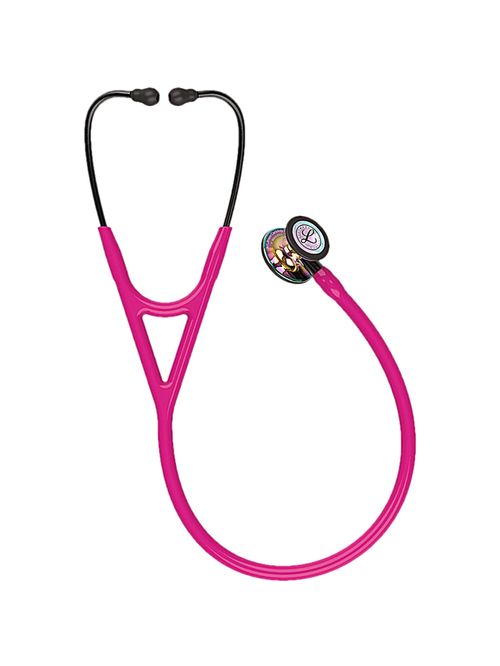 Estetoscópio Littmann Cardiology IV - Framboesa com Rainbow Alto Polimento e Conector Preto 6241