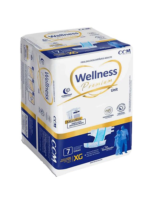 Fralda Geriátrica Wellness Premium XG - Com 07 Fraldas