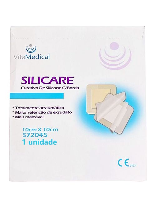Curativo Silicone Aderente Absorvente Silicare 10x10cm - unidade