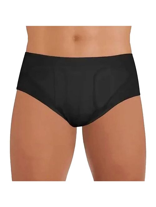 Cueca Hérnia Inguinal Dupla Dilepé Preta Tam M - unidade