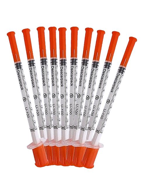 Seringa Insulina 1ml Agulha Fixa 8x0,30mm 30G - 10 seringas