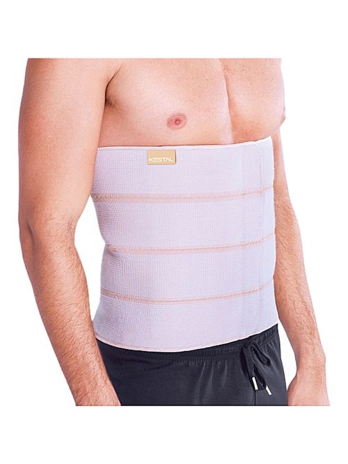 Faixa Elástica Abdominal Kestal - 4 Gomos - Bege - G