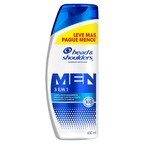 Shampoo Anticaspa 3 em 1 Head & Shoulders Men - 650ml