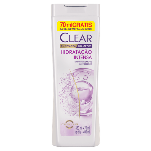 Shampoo Clear Anticaspa Hidratação Intensa - 400ml