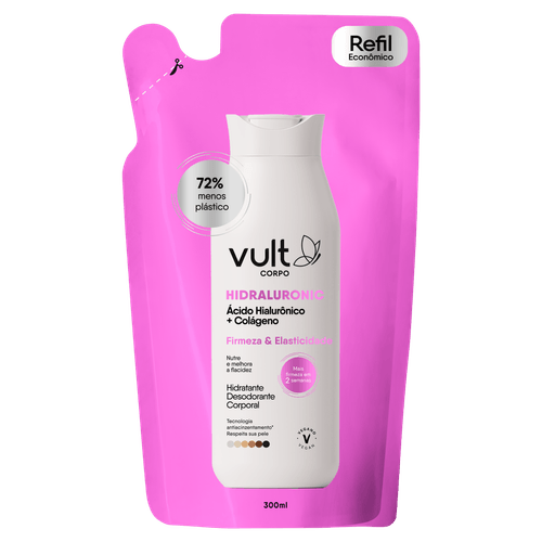 Hidratante Desodorante Corporal Vult Corpo Hidraluronic Firmeza e Elasticidade Refil - 300ml