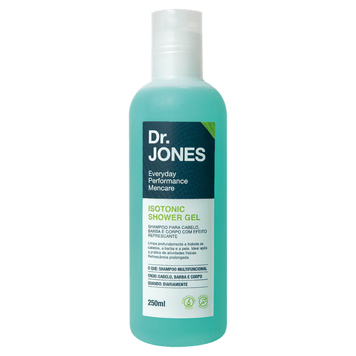 Shampoo Dr. Jones Isotonic Shower Gel para Barba, Cabelo e Corpo 250ml