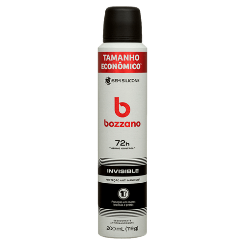 Desodorante Aerossol Bozzano Invisible 72h - 200ml