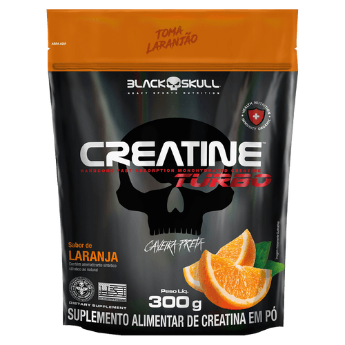 Suplemento Alimentar de Creatina em Pó Laranja Black Skull Creatine Turbo - 300g