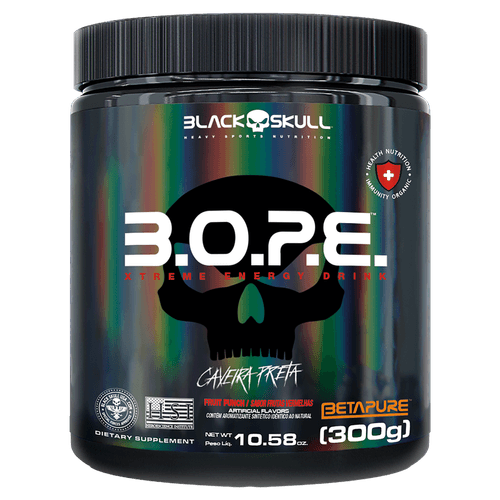 Suplemento Alimentar em Pó Frutas Vermelhas Black Skull B.O.P.E. - 300g