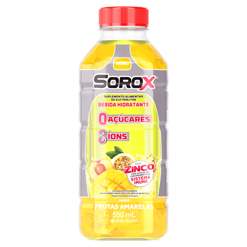 Isotônico Frutas Amarelas Zero Açúcar Sorox - 550ml