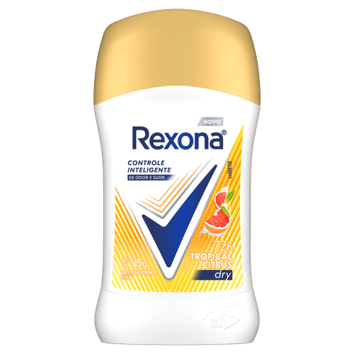 Antitranspirante Stick Tropical Citrus 72h Rexona Dry - 45g