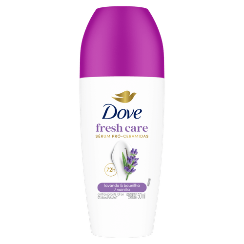 Antitranspirante Roll-On Dove Sérum Pró-Ceramidas Lavanda & Baunilha 72h Fresh Care - 50ml