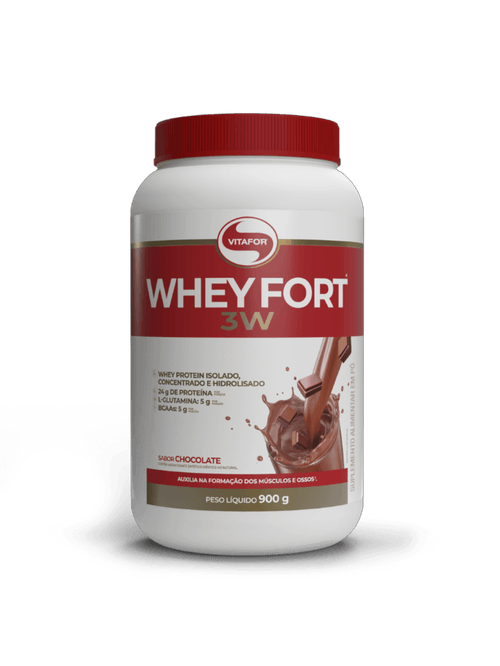 Whey Fort 3W Chocolate Vitafor 900g