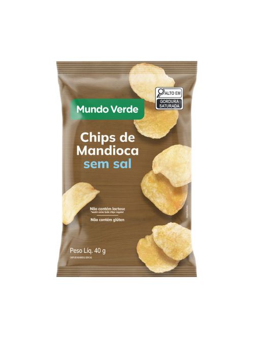 Chips de Mandioca sem Sal Mundo Verde 40g