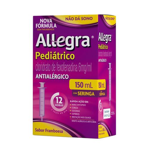 Antialérgico Infantil Allegra Pediátrico 6mg/ml - Suspensão Oral - 150ml