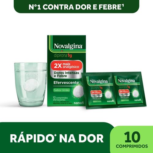 Novalgina Limão 1g - 10 Comprimidos Efervescentes