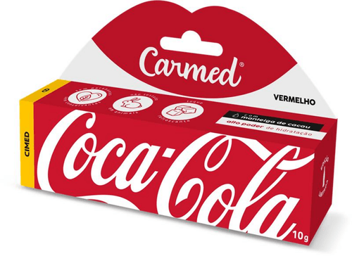 Hidratante Labial Carmed Coca-Cola Vermelho Efeito Gloss - 10g