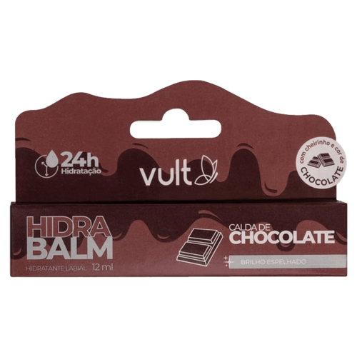 Vult Hidra Balm Hidratante Labial Calda de Chocolate 24h Ácido Hialurônico 12ml