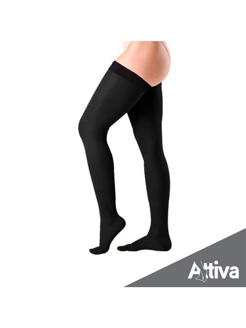 Meia Coxa 7/8 Attiva Media Compressao 18-21 Fem Fechada Preta Tamanho P Cor PRETA P