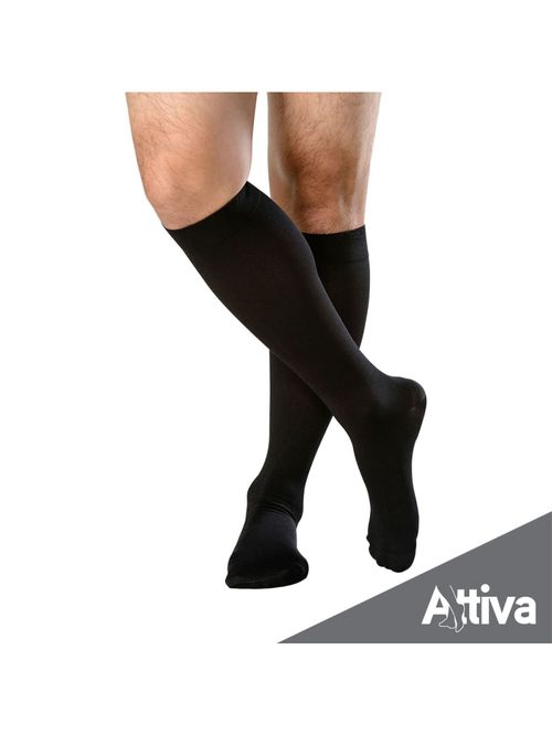 Meia ¾ Panturrilha Attiva Media Compressao 18-21 Mas Fechada Preta Tamanho G Cor PRETA G