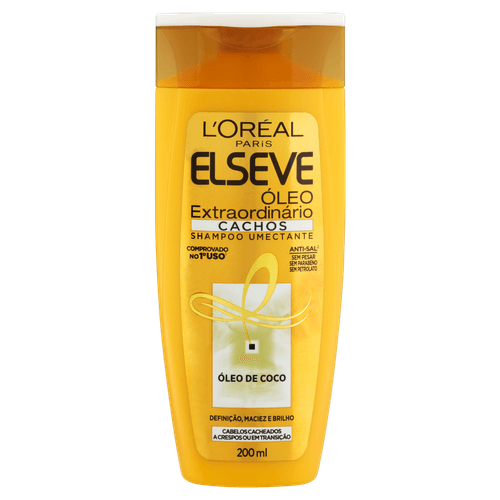 Shampoo Umectante Óleo Extraordinário Cachos 200ml Elseve