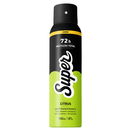 Desodorante Antitranspirante Aerossol Super Men Citrus 72h - 150ml