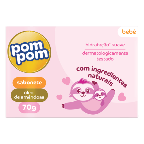 Sabonete Bebê Barra Óleo de Amêndoas Pom Pom - 70g