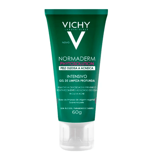 Gel de Limpeza Intensivo Normaderm Phytosolution Verde 60g Vichy para Pele Oleosa