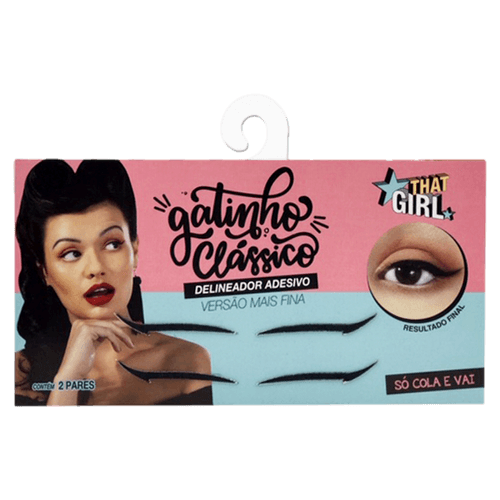 Delineador Adesivo para os Olhos Gatinho Clássico That Girl 2 Pares
