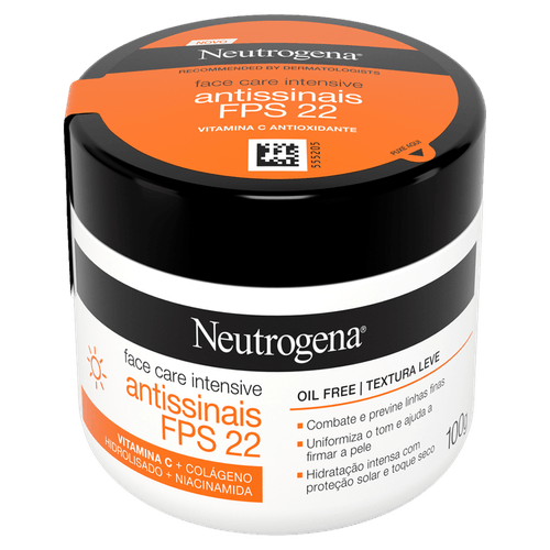 Hidratante Facial Antissinais Neutrogena Face Care FPS 22 100g