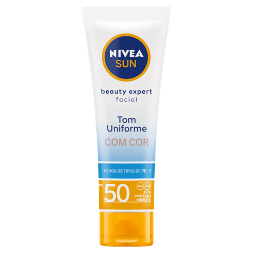 NIVEA SUN Protetor Solar Facial Beauty Expert Com Cor FPS 50 50g