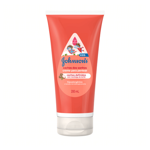 Creme para pentear infantil Cachos dos Sonhos 200ml manteiga de karité Johnson's definição
