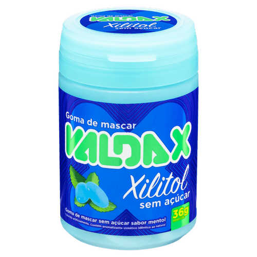 Goma de Mascar Mentol Zero Açúcar Valda X Frasco 36g