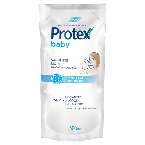 Sabonete Líquido da Cabeça aos Pés Protex Baby Proteção Delicada Sachê 380ml