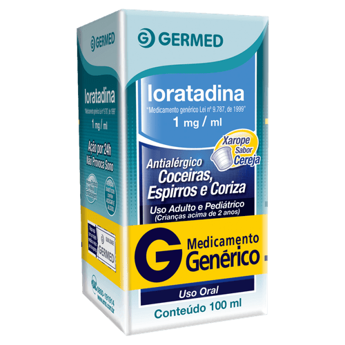 Loratadina 1mg Xarope 100ml - Genérico - Germed