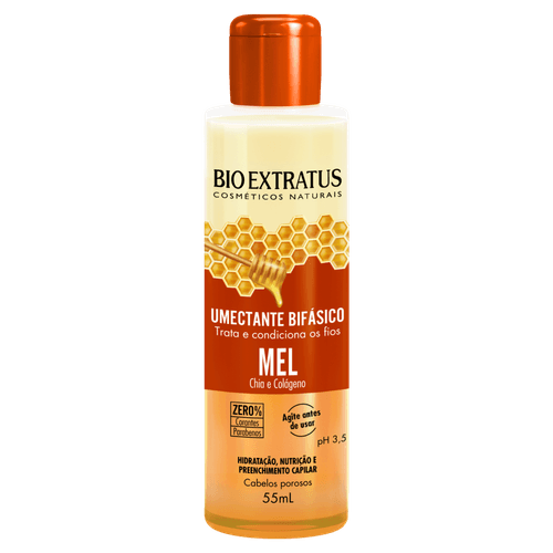 Umectante Bifásico 55ml Mel Chia E Colágeno - Bio Extratus