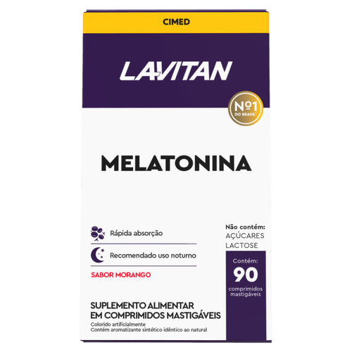 Suplemento Alimentar Melatonina Lavitan 0,21mg Comprimido Mastigável 90 Unidades
