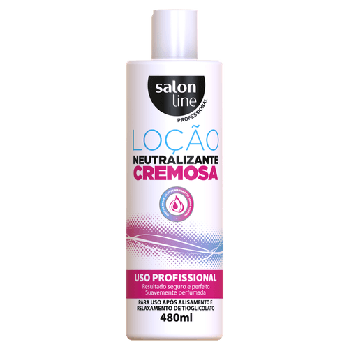 Loção Neutralizante Cremosa Neutraliza 480ml Salon Line para cabelos alisados