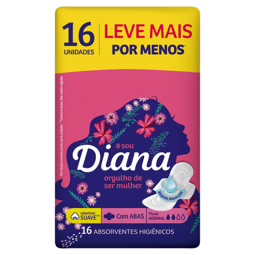 Absorvente com Abas Suave 16 Unidades Diana