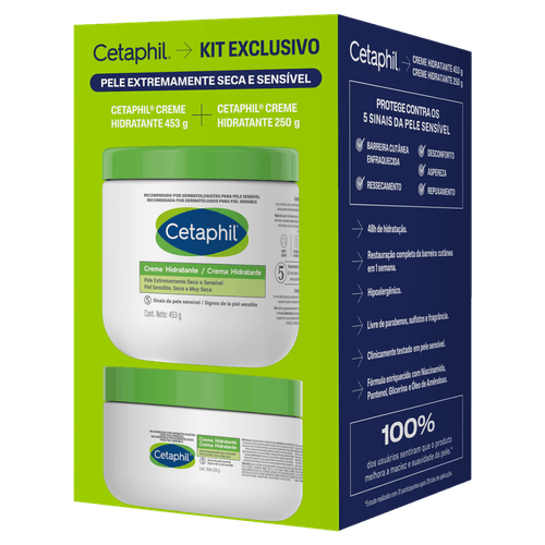 Creme Hidratante Sem Perfume 453g+250g Cetaphil Pele Sensível
