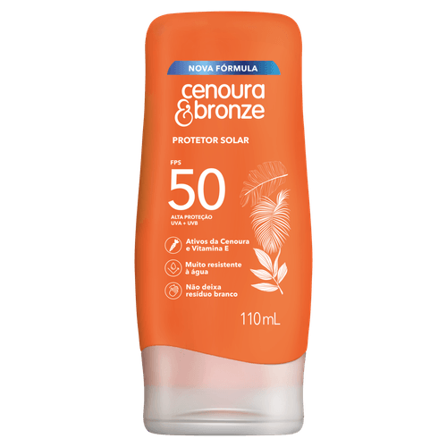 Protetor Solar Dermo Loção Cenoura & Bronze FPS 50 110ml Cenoura Bronze