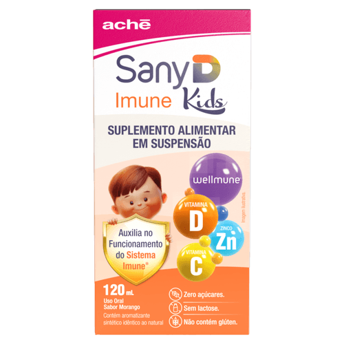 Suplemento Morango Sany D Imune Kids - 120ml
