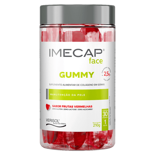 Suplemento Alimentar Imecap Face Gummy Frutas Vermelhas - 30 Gomas
