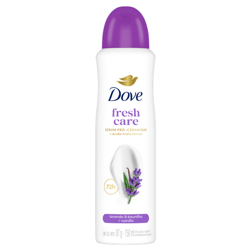 Antitranspirante Aerossol Dove Fresh Care Lavanda & Baunilha 150ml Spray