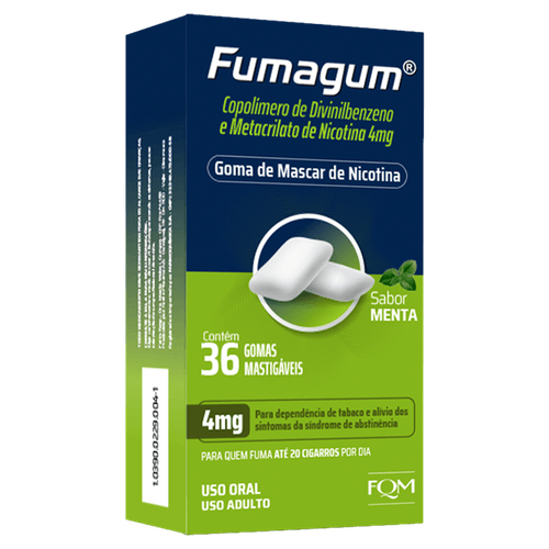 Fumagum 4mg Menta - 36 Gomas Mastigáveis