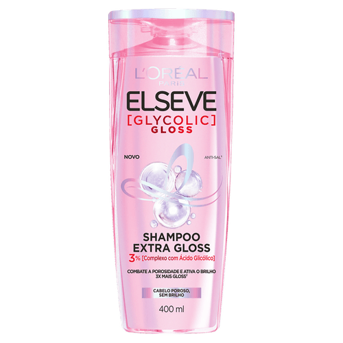 Shampoo Extra Gloss Anti-Sal L'oréal Paris Elseve Glycolic Gloss - 400ml